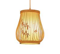 Lampe Suspendue en rotin Naturel et tissé, Lanterne Vintage en Bois, plafonnier en placage d'osier, luminaires décoratifs, Style Rustique Vintage, café, Salon de thé, Bar, Salle à Manger