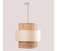 Lampe Suspendue En Rotin Satu Beige Lin