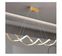 Lampe suspendue en spirale dorée à longue bande décorative d'intérieur, luminaire de plafond à LED suspendu,Luxe