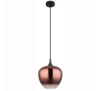 Lampe suspendue en verre cuivre noir mat pour salle à manger, luminaire décoratif d'intérieur, idéal pour un salon
