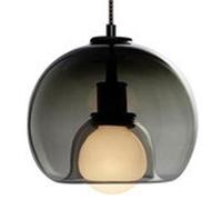 Lampe Suspendue en Verre de Style Industriel Moderne, Lampe Suspendue encastrée à Base E27, Lustre de Plafond à tête Unique, luminaires de décoration de Cuisine de Couloir de café