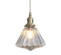 Lampe Suspendue en Verre de Style Simple et créatif, luminaires de Plafond, Lampe Suspendue à tête Unique à Base E27/E26, décoration de Chambre à Coucher ou d'étude