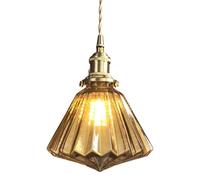 Lampe Suspendue en Verre de Style Simple et créatif, luminaires de Plafond, Lampe Suspendue à tête Unique à Base E27/E26, décoration de Chambre à Coucher ou d'étude