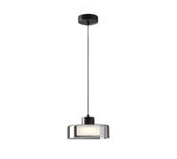 Lampe suspendue en verre et laiton brossé noir, design rond moderne, plafonnier avec LED 3W, pour îlot de cuisine, salle de bain, chambre à coucher, bar, luminaire élégant pour la décoration de la