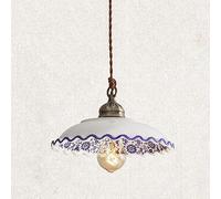 Lampe suspendue en verre nordique moderne, lustre en porcelaine bleue et blanche, abat-jour en forme de bol, plafonnier de ferme vintage for , îlot, salle à manger, salon, restaurant, café(B)