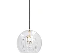 Lampe suspendue en verre soufflé classique nordique, îlot de cuisine, abat-jour transparent à double nervure, mini éclairage suspendu E27, lampe suspendue au plafond moderne et industrielle, lustre