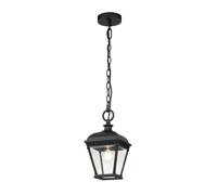 Lampe Suspendue Extérieure Noire E27 IP44 B: 18 Cm H: Max. 141,2 Cm Réglable