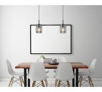 LAMPE SUSPENDUE GLOBE KAMMI, MÉTAL ET VERRE, AMPOULE NON INCLUSE, E27, 120 CM,