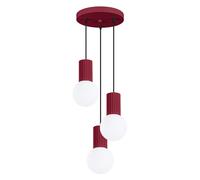 Lampe suspendue HALO 3P bordeaux