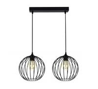 Lampe Suspendue Industriel à Manger Métal E27 Noir 2-flammig Câble Pendelleuchte