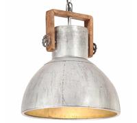 Hanglamp industrieel rond 25 W E27 30 cm zilverkleurig320530