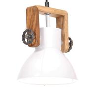 Lampe Suspendue Industrielle 25 W Blanc Rond 19 cm E27 Plafonnier Salon vidaXL