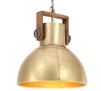 vidaXL Lampe Suspendue Industrielle Plafonnier Luminaire Eclairage Suspension Salon Chambre Salle à Manger Intérieur 25 W Laiton Rond 19 cm E27 Multicolore G