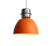 Lampe Suspendue Industrielle américaine/Lampe Suspendue créative en métal/lustres à tête Unique de Base E27/26/bar Restaurant Salle d'échecs décoration de réception luminaire (Orange)