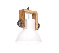 Vidaxl Lampe Suspendue Industrielle 25 W Blanc Rond 19 Cm E27 Blanc