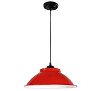 Lampe Suspendue Industrielle Style Ferme, Abat-Jour de Plafond, Style Vintage, en métal - Plafonnier Moderne décoratif pour la Maison, Compatible avec la Cuisine et la Salle à Manger - Culot E27