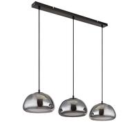 Lampe suspendue lampe de salon lampe suspendue plafonnier verre couleur fumée 3 lampes