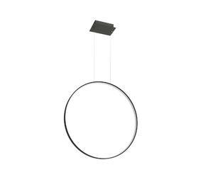 Lampe suspendue lampe de salon LED anneau design lumière noir L 78 cm