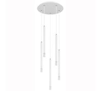 Lampe suspendue lampe de table à manger suspension 5 flammes lampe de salon blanc H 120 cm