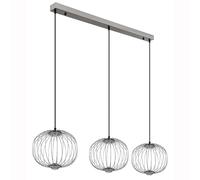 Lampe suspendue lampe de table à manger suspension chrome LED lampe de salon 3 flammes H 150cm