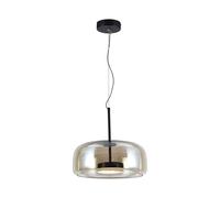 Lampe suspendue lampe de table à manger verre ambre LED lampe de salon H 135 cm