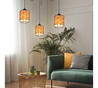 Lampe Suspendue Lampe De Table En Bois Hauteur Réglable Marron H 200 CM