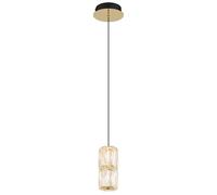 Lampe suspendue lampe en cristal lampe suspension LED or antique métal clair salle à manger