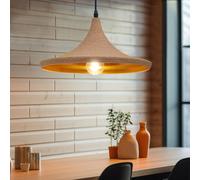 Lampe Suspendue Lampe Pendentif Lumière Boho Tissu Braun Lampe de Salon H 140 CM