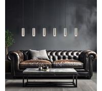 Lampe Suspendue Lampe Pendentif Lumière Lampe de Salon Nickel 6 Flammes H 120 CM