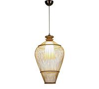 Lampe Suspendue, Lampe Suspendue créative « Lanterne en Bambou » de Style Chinois rétro, Lustre E27, luminaire Suspendu, luminaire de Plafond, Tissage de Bambou Fait à la Main, Projet d'allée de Hall