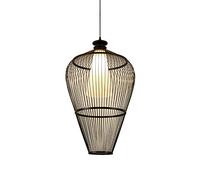 Lampe Suspendue, Lampe Suspendue créative « Lanterne en Bambou » de Style Chinois rétro, Lustre E27, luminaire Suspendu, luminaire de Plafond, Tissage de Bambou Fait à la Main, Projet d'allée de Hall