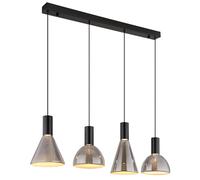 Lampe suspendue lampe suspendue plafonnier lampe de salle à manger verre couleur fumée 4 lampes