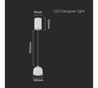 Lampe suspendue LED 3000K blanc V-TAC VT-7794-7993