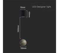 Lampe suspendue LED 3000K marron V-TAC VT-7796-8000