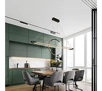 Lampe suspendue LED 56W Table à manger Lampe à suspension dimmable avec télécommande Lampe à suspension réglable en hauteur Créativité Lampe suspendue Chic Salle à manger Étude Salon Bar Island