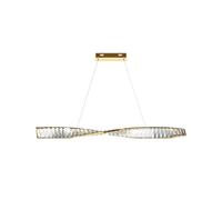 Lampe Suspendue LED à Manger 100 CM Long En Laiton 3000 K Cristal Pendelleuchte