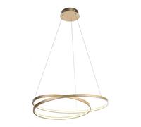 Lampe Suspendue LED à Manger Intensité Variable En Feuille D'Or B : 72 CM