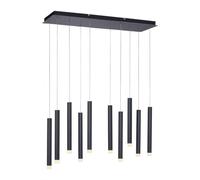 Lampe Suspendue LED à Manger Métal Noir 10-flammig 3000 K Pendelleuchte Cuisine