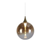 Lampe Suspendue LED Boule Noire Ambre B:16 Cm 3000 K Pour Table À Manger