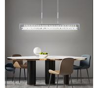 Lampe Suspendue LED Design En Chrome Réglable En Hauteur H 160 Cm
