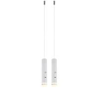 Lampe suspendue LED double, suspension pour salle à manger, lampe de table, lampe de poche, blanche, H 120 cm