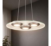 Plafonnier LED design 21 watts, luminaire suspendu en verre satiné, Eglo 90811