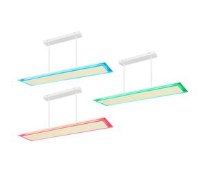 Lampe suspendue LED lampe de salle à manger lumière du jour, télécommande changement de couleur RVB à intensité variable, mémoire CCT/fonction veilleuse, 50W 5160lm 2700-6500K blanc chaud-blanc froid