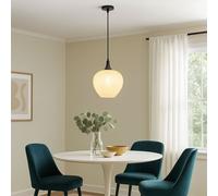 Lampe Suspendue LED Pour Salle À Manger En Verre Blanc Boule