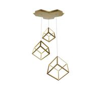 Lampe Suspendue LED Pour Salon En Aluminium Doré Avec Un CRI Élevé H 156 CM