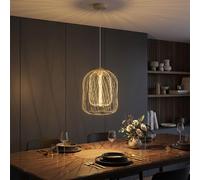 Globo Lampe à suspension LED Fil métallique Beige H 150 cm