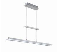 Lampe Suspendue LED Verre Métal Tactile Variateur Nickel Blanc 18 W à Manger
