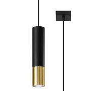 Lampe suspendue LOOPEZ 1 noir/doré 1xGU10 10W acier 100x8x8cm Sollux Lighting