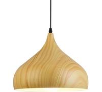 Lampe Suspendue Lumière Décorative Créative Et Personnalisée Économie D’énergie Encastré Style Industriel Suspensions Imitation Grain De Bois Fer Plafonnier pour, Natural, 32cm