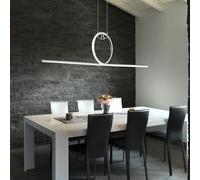 Lampe à suspension LED lampe de table à manger lampe à suspension lampe de salon chromée, télécommande dimmable, 23W 2100lm 4000K, LxlxH 112,5 x 21 x 162,5 cm Wofi 6989.01.01.0700